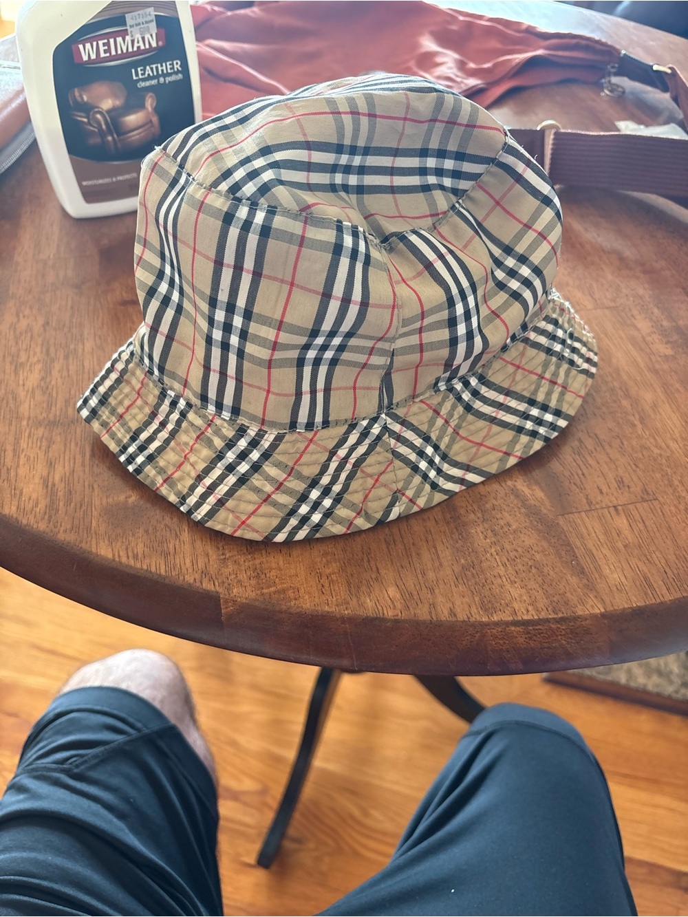 Beige Plaid Bucket Hat - Classic Check
